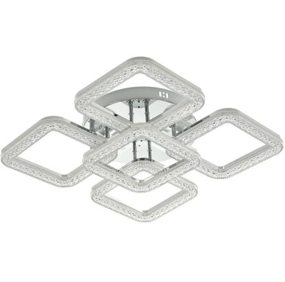 Плафон Estela със смарт управление, хром, led 160w, 3000-6000k, 3015CH/5T