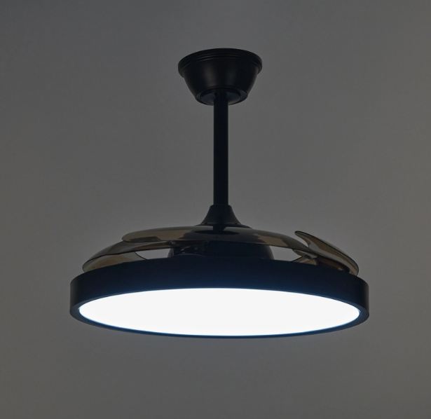 Полилей с вентилатор Twist, черен, led 96w, 3000k-6500k, 9600Lm, 3024 bk