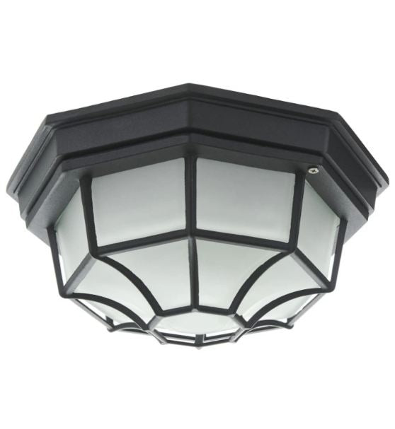 Плафон, черен, градинско, 1х60W, 275 sbk