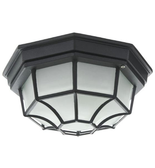 Плафон, черен, градинско, 1х60W, 275 sbk