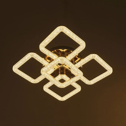 Плафон Estela със смарт управление, хром, led 160w, 3000-6000k, 3015CH/5T