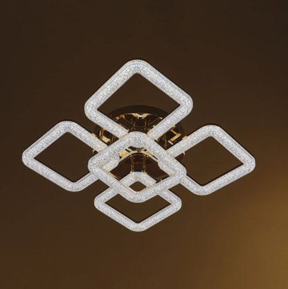 Плафон Estela със смарт управление, хром, led 160w, 3000-6000k, 3015CH/5T