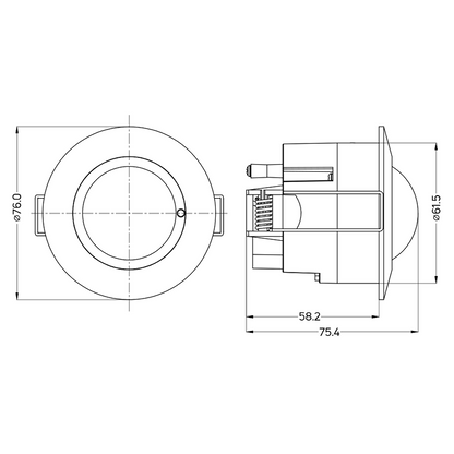 Микровълнов сензор за вграждане 360° / MSV