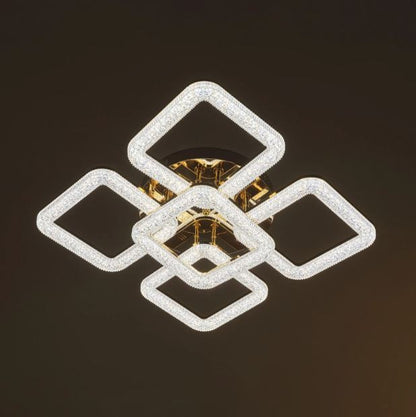 Плафон Estela със смарт управление, хром, led 160w, 3000-6000k, 3015CH/5T