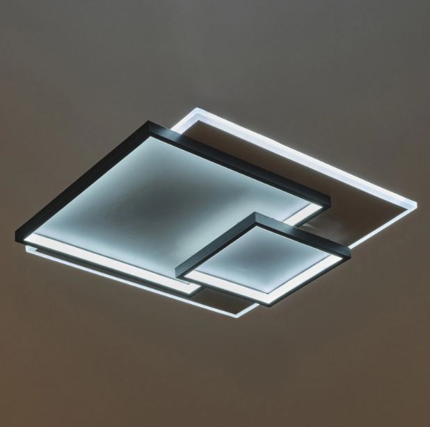 Плафон със смарт управление Slots, бял, led 87w, 6211lm, 3000-6000k, 4026 bk