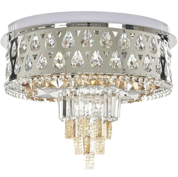 Плафониера Dubai, хром, led 36w, 3000-6000k+RGB, 4056/500