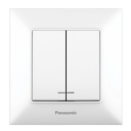 PANASONIC - Сериен ключ светещ Panasonic Arkedia Slim бял WNTC0010-2WH