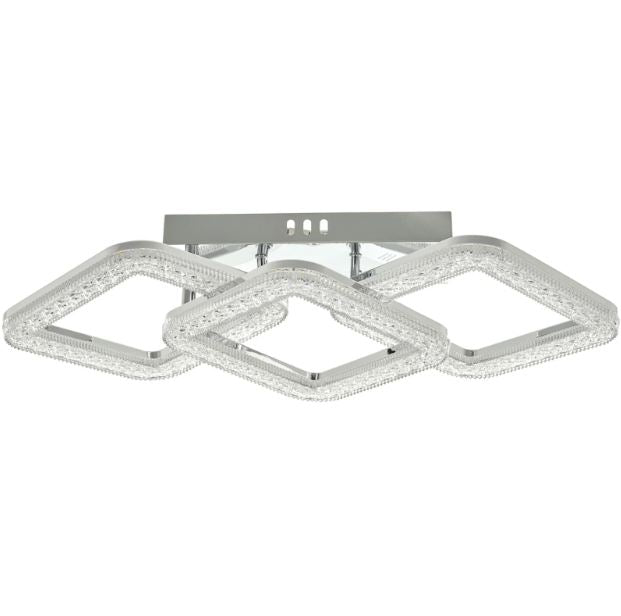 Плафон Estela със смарт управление, хром, led 96w, 3000-6000k, 3015CH/3T