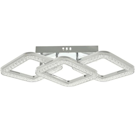 Плафон Estela със смарт управление, хром, led 96w, 3000-6000k, 3015CH/3T