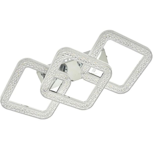 Плафон Estela със смарт управление, хром, led 96w, 3000-6000k, 3015CH/3T