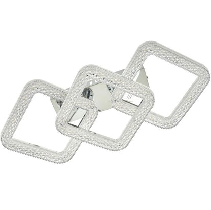 Плафон Estela със смарт управление, хром, led 96w, 3000-6000k, 3015CH/3T