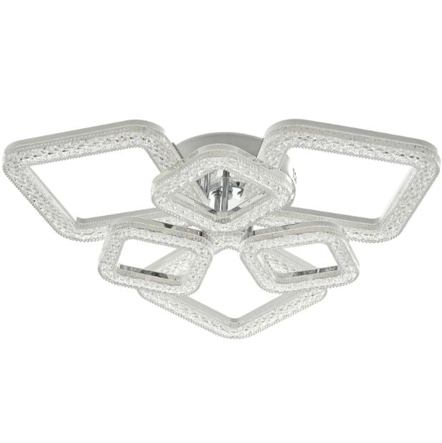 Плафон Estela със смарт управление, хром, led 144w, 3000-6000k, 3015CH/6T