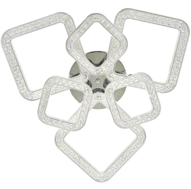 Плафон Estela със смарт управление, хром, led 144w, 3000-6000k, 3015CH/6T