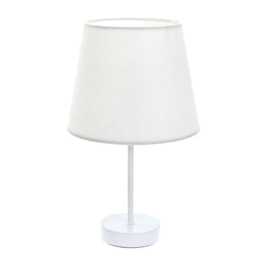 Текстилна настолна лампа, бяла, 1x40w, 2067/wh d337