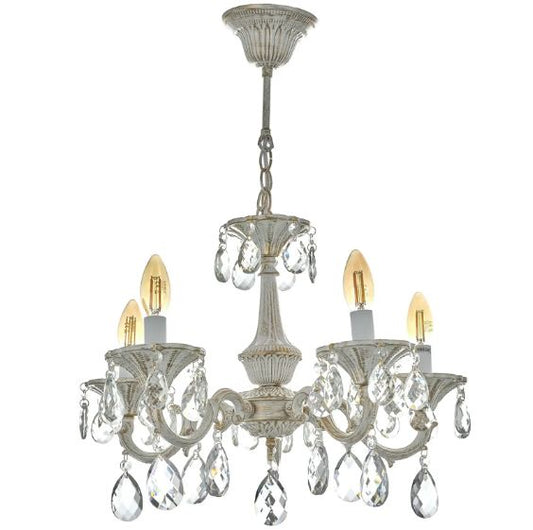 Полилей Chloe, бял, 5xE14, 4047/5 WH