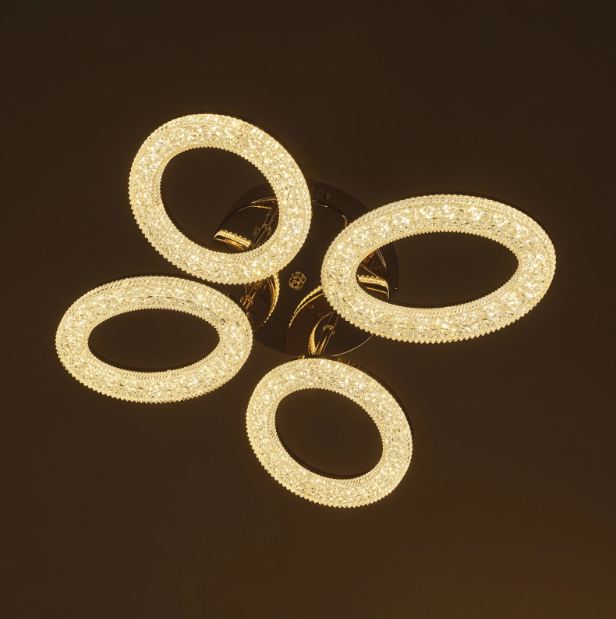 Плафон Elsa със смарт управление, златен, led 88w, 3000-6000k, 2808GD/4TB