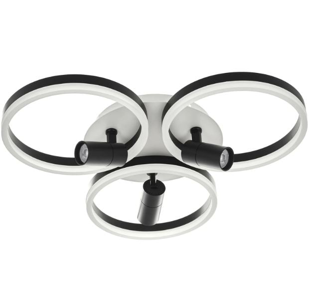 Плафон Gravity със смарт управление, черен, led 129w, 3000-6000k, 3012/3T