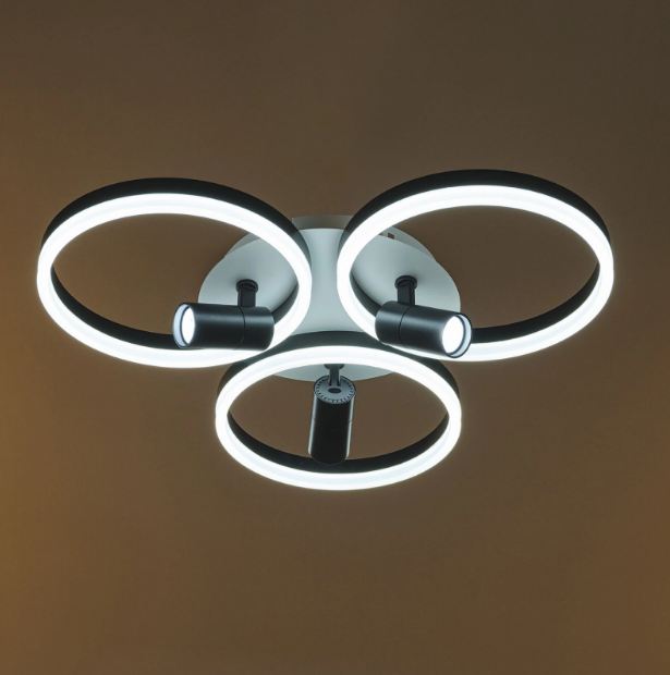 Плафон Gravity със смарт управление, черен, led 129w, 3000-6000k, 3012/3T