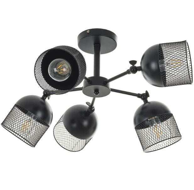 Полилей Ferric, черен, 5xE27 2763/5 BK