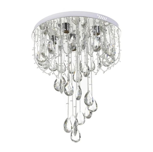 Кристален полилей, хром, 6x40w+led rgb, 2137/50 ch