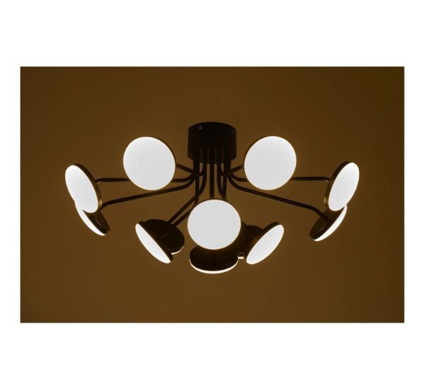 Плафон Dunna, черен, led 144w, 3000к-4000k-6000к, 2410 BK