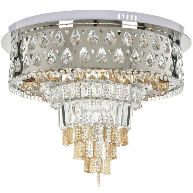 Плафониера Dubai, хром, led 52w, 3000-6000k+RGB, 4056/600