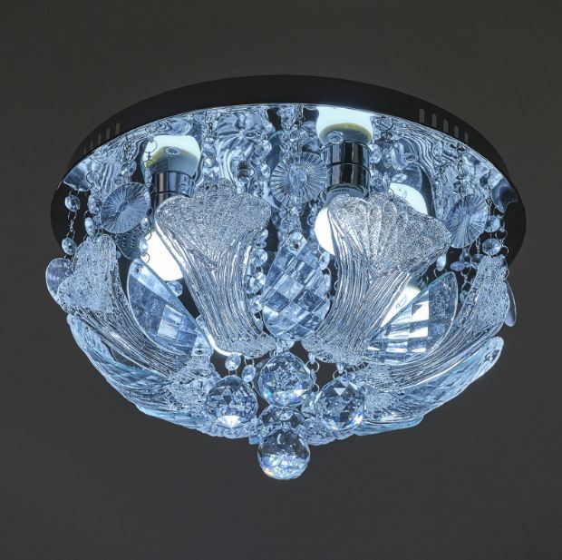 Плафон Natali, хром, led RGB 9w+4xe27, 3078/40 ch