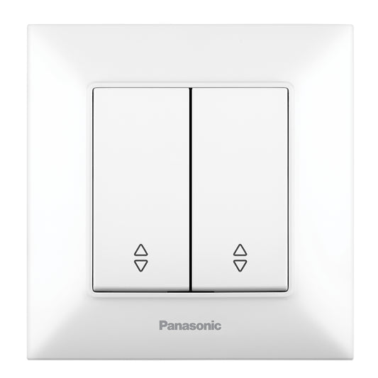 PANASONIC - Двоен дивиаторен ключ Panasonic Arkedia Slim бял WNTC0011-2WH