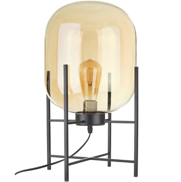 Настолна лампа Thalia, черен, 1xE27, 4249/FL BK