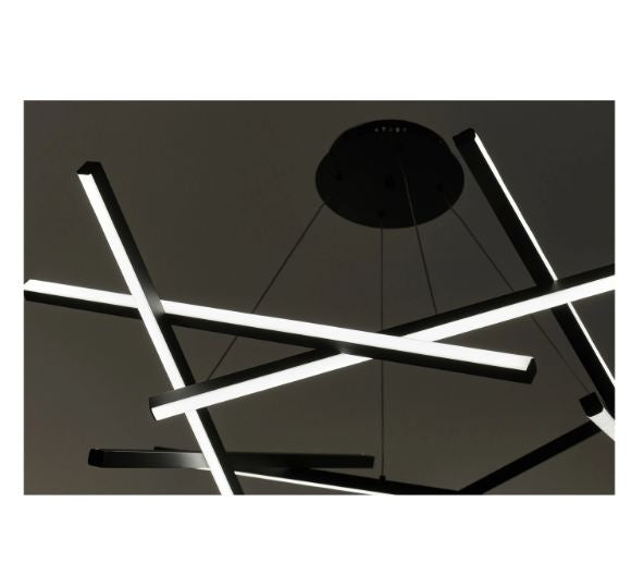Полилей Leroy, черен, led 95w, 4000k, 2469/95w bk