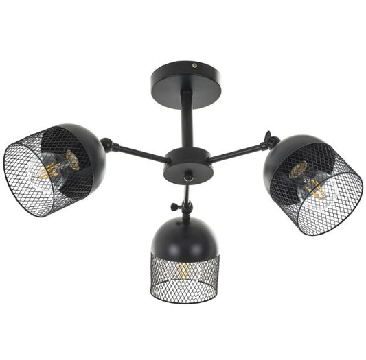 Полилей Ferric, черен, 3xE27 2763/3 BK