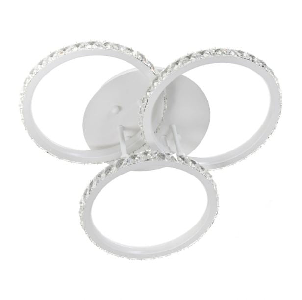Кристален плафон, бял, led 3x23w, 4000k, 1976/3 wh
