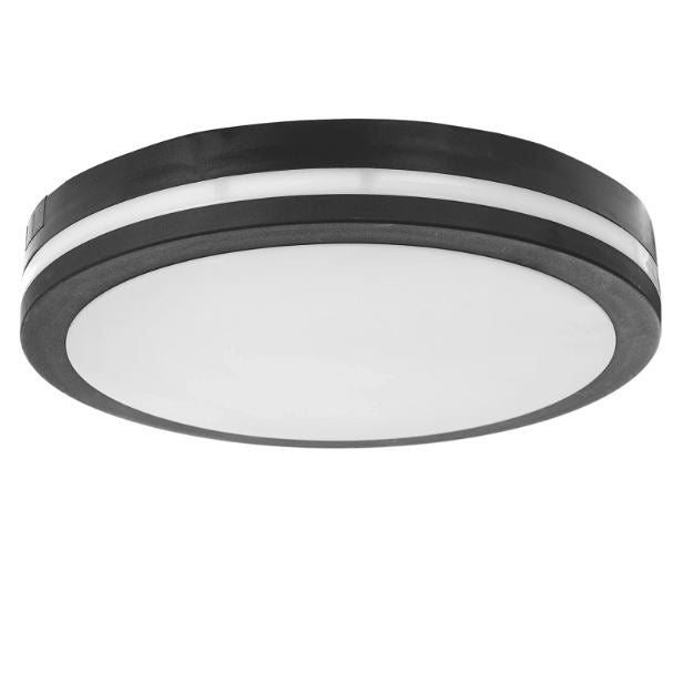 Плафон Sence с микровълнов сензор за присъствие 3-7m, черен, elbulgaria, led 30w, 4000k, 3000lm, ip65, 2988/30w