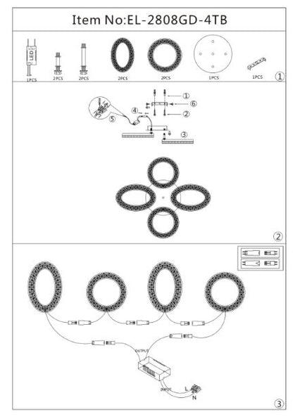 Плафон Elsa със смарт управление, златен, led 88w, 3000-6000k, 2808GD/4TB