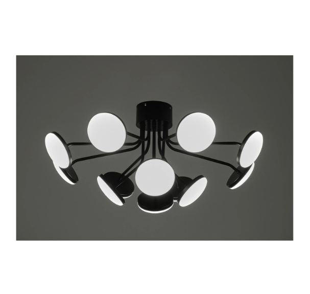 Плафон Dunna, черен, led 144w, 3000к-4000k-6000к, 2410 BK