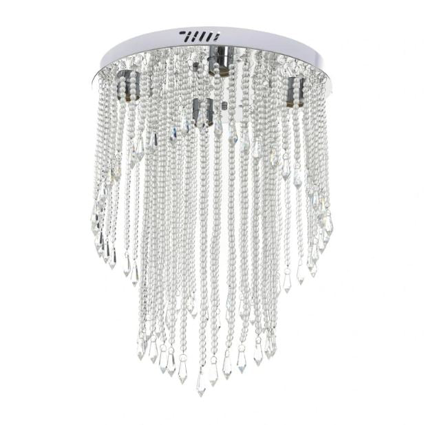Кристален плафон, хром, 4x40w+led rgb, 2141/40 ch