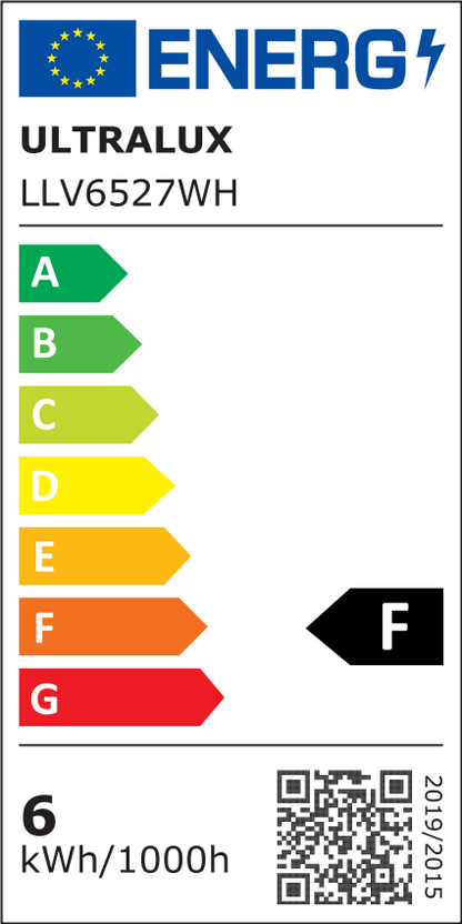 LED луна за вграждане 6.5W, 2700K, 220-240V AC, топла светлина, IP44 / LLV6527WH