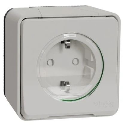 Контакт с детска защита, Mureva styl, бял, Schneider, mur39034