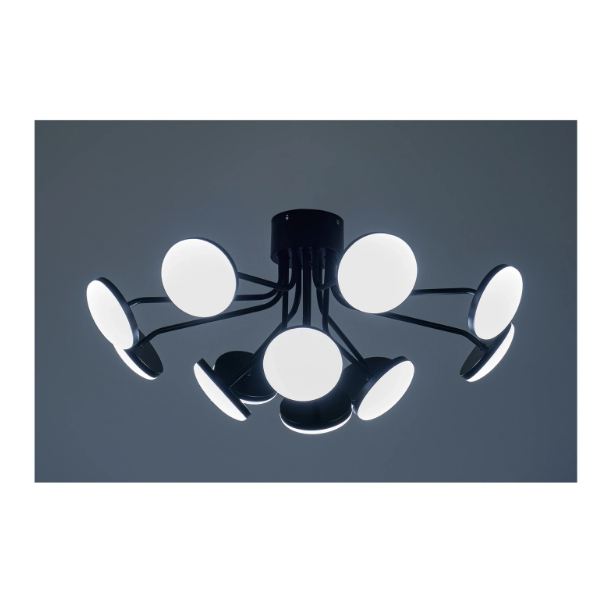 Плафон Dunna, черен, led 144w, 3000к-4000k-6000к, 2410 BK