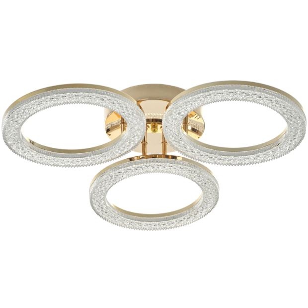 Плафон Elsa със смарт управление, златен, led 96w, 3000-6000k, 2808GD/3TB