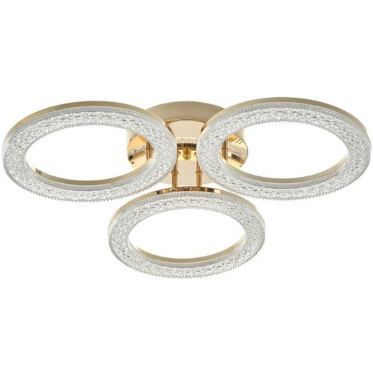 Плафон Elsa със смарт управление, златен, led 96w, 3000-6000k, 2808GD/3TB