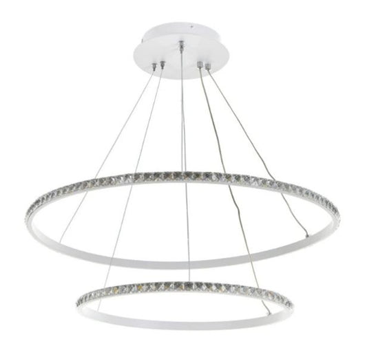 Кристален полилей, бял, led 48w, 4000k, 1980/2 wh