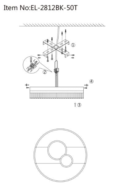 Плафон Glyndon със смарт управление, черен, led 82w, 3000-6000k, 2812BK/50T