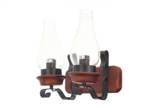 Дървен аплик, кафяв, 2x40w, 665/2w