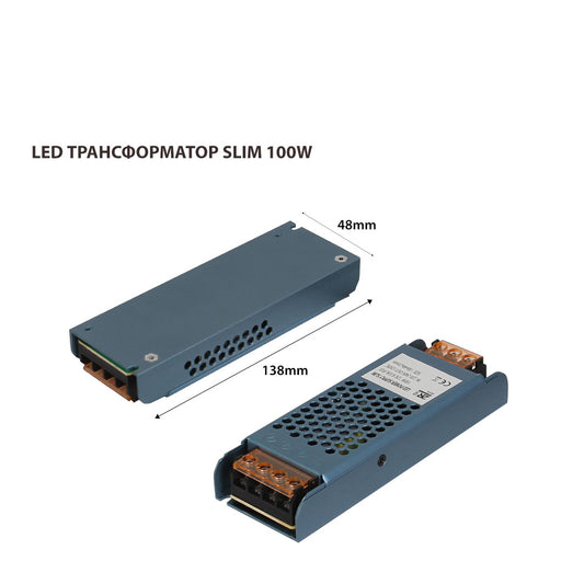 LED ТРАНСФОРМАТОР SLIM DC 12V IP20 100W 95861