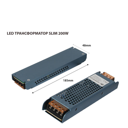 LED ТРАНСФОРМАТОР SLIM DC 12V IP20 200W 95878