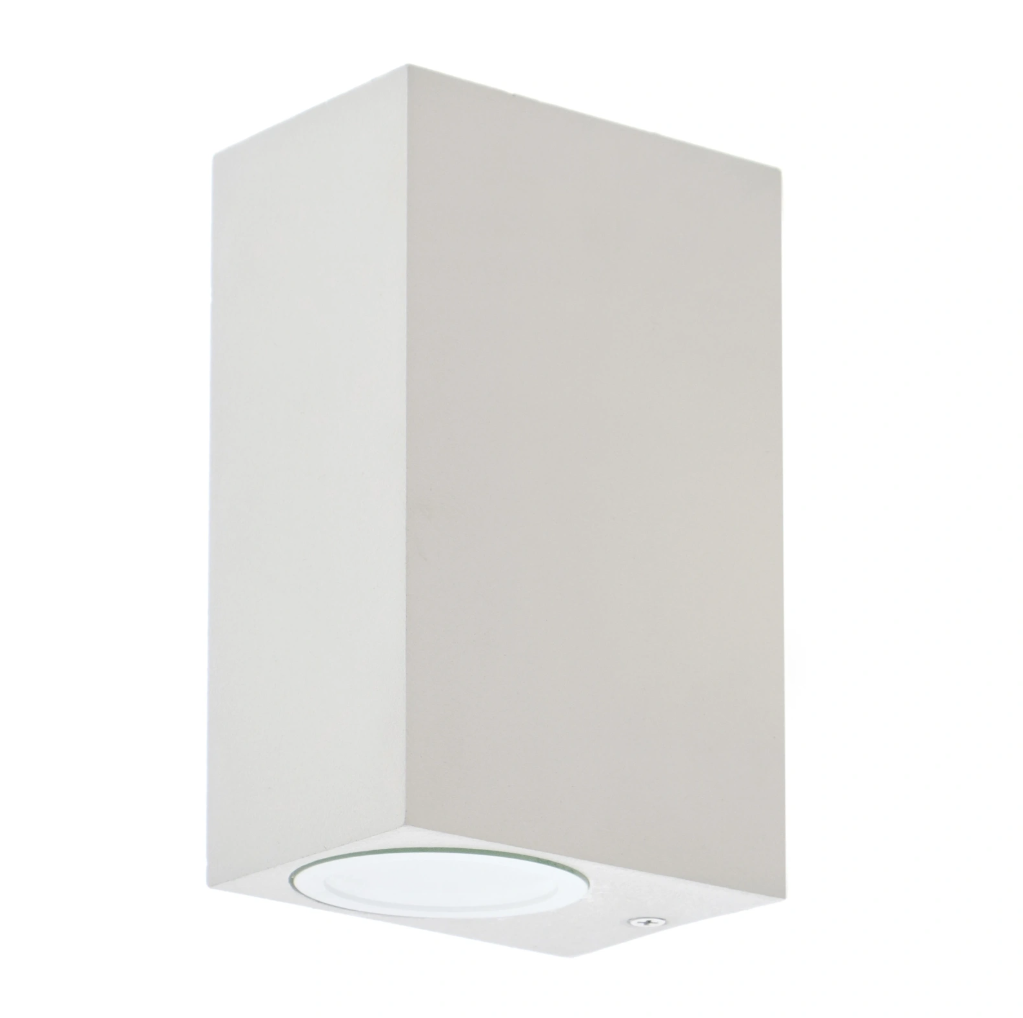 Метален градински аплик, бял, 2x40w, 1497 wh