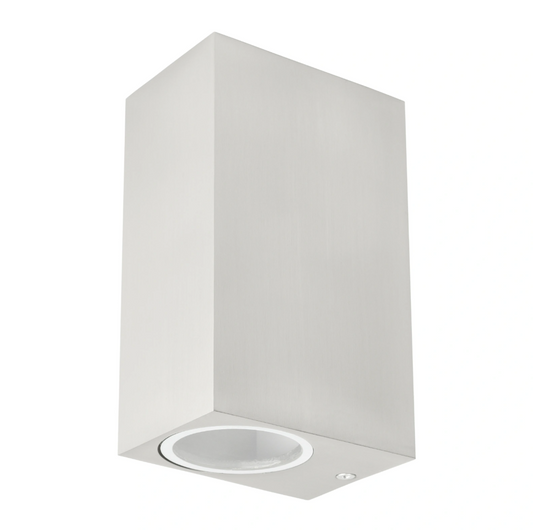 Метален градински аплик, мат хром, 2x40w, 1497sn