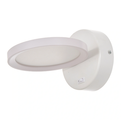 Метален аплик, бял, led 6w, 4000k, 1854 wh