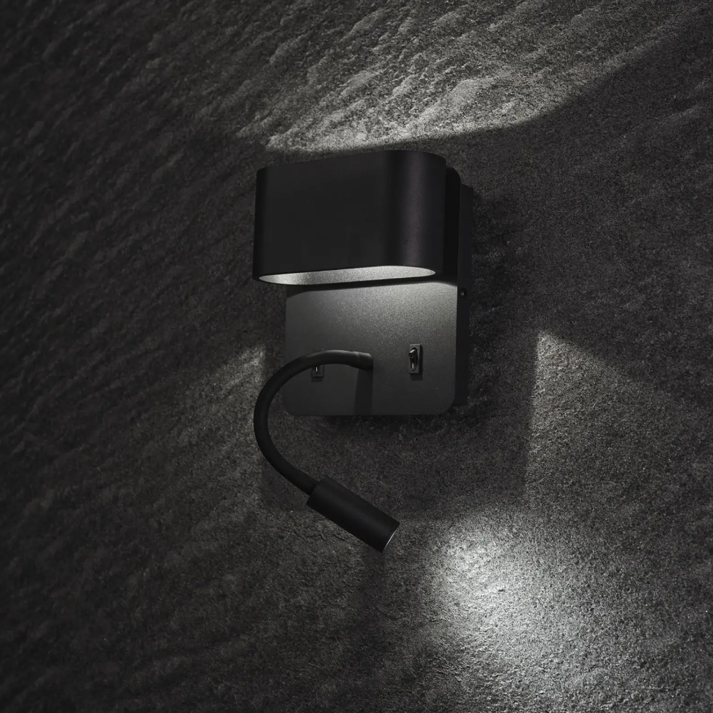 Аплик Passo, черен, led 5w, 341lm, 3000k, 4035 bk
